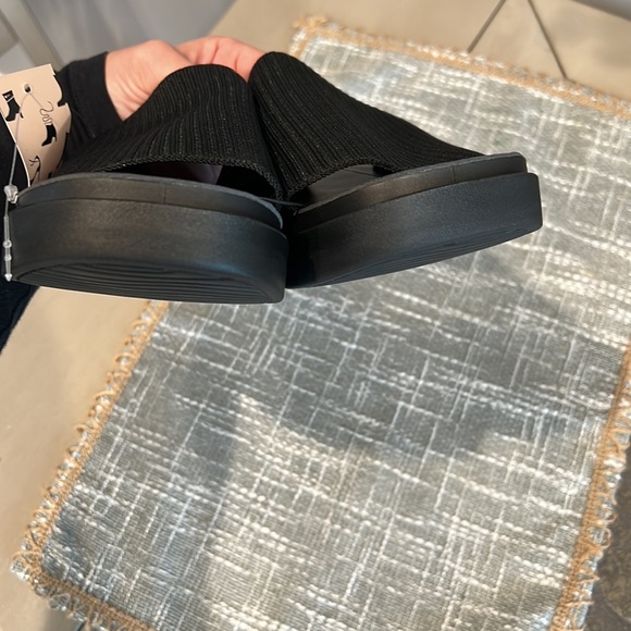 Elastic Knit Platform Sandals Summer Slip On Open Toe - Picture 10 of 12